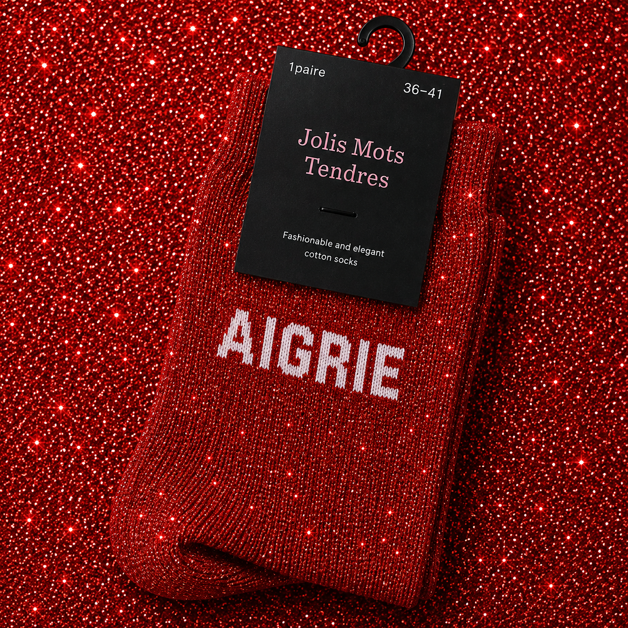 Chaussettes à paillettes - Jolis mots tendres