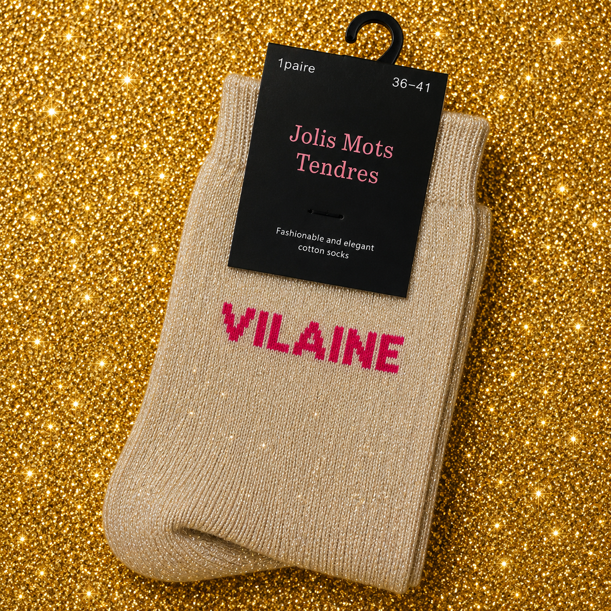 Chaussettes à paillettes - Jolis mots tendres