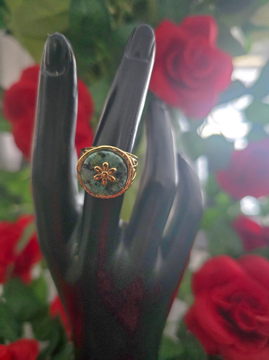 Bague Amandine verte