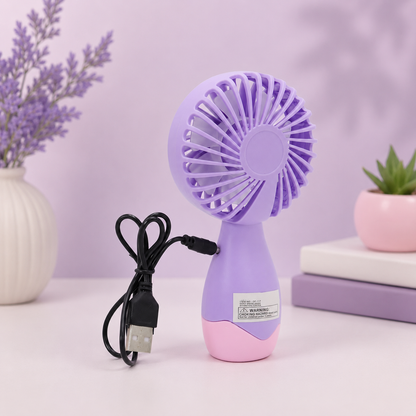 Ventilateur portable rechargeable USB – Pastel mat