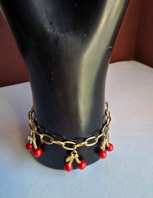 Bracelet breloques cerises 🍒