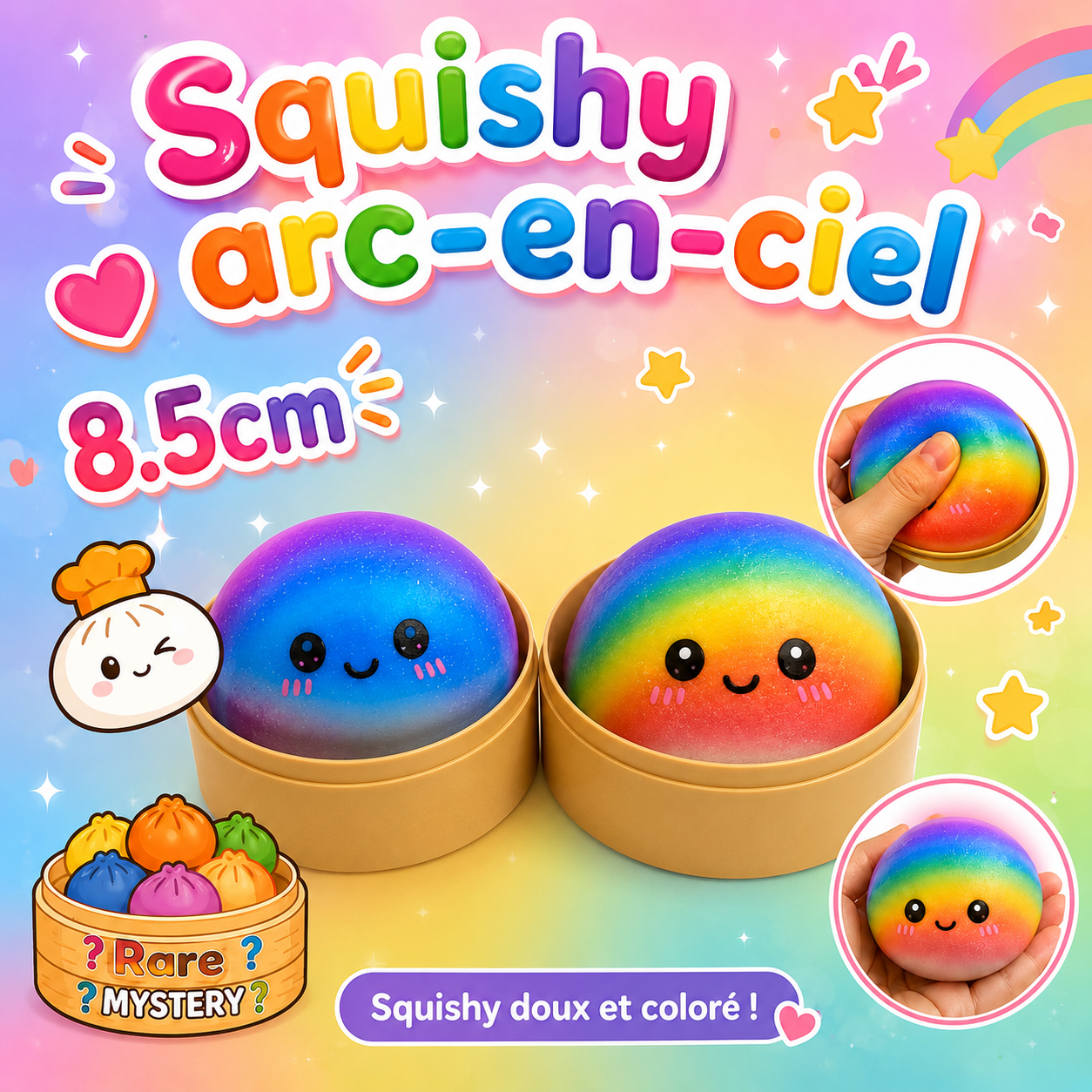 Squishy arc-en-ciel
