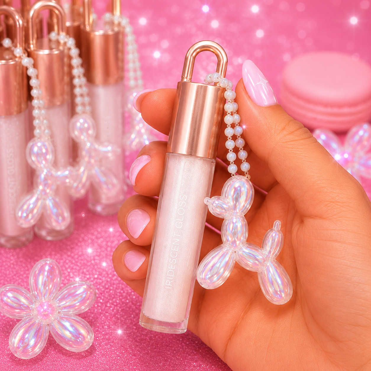 Gloss liquide iridescent – Format porte-clés