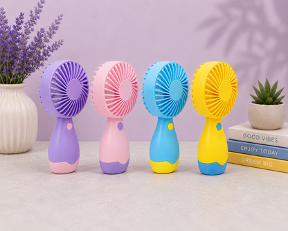Ventilateur portable rechargeable USB – Pastel mat